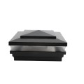 5" Sq. Cape May Low Voltage LED Lighted Vinyl Post Cap for Vinyl Fence and Railing (Cool White) Hammertone Black