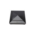 LMT 5.625" Sq. Cape May Low Voltage LED Lighted Vinyl Post Cap - Hammertone Black LMT-1509-LED-HB-3K