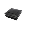 LMT 5.625" Sq. Cape May Low Voltage LED Lighted Vinyl Post Cap - Hammertone Black LMT-1509-LED-HB-3K