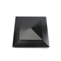 LMT 5.625" Sq. Cape May Low Voltage LED Lighted Vinyl Post Cap - Hammertone Black LMT-1509-LED-HB-3K