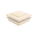 6" Sq. Cape May Low Voltage LED Lighted Vinyl Post Cap for Vinyl Fence and Railing (Warm White) Beige