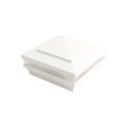 6" Sq. Cape May Low Voltage LED Lighted Vinyl Post Cap for Vinyl Fence and Railing (Warm White) White