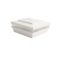 6" Sq. Cape May Low Voltage LED Lighted Vinyl Post Cap for Vinyl Fence and Railing (Warm White) White