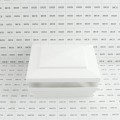 6" Sq. Cape May Low Voltage LED Lighted Vinyl Post Cap for Vinyl Fence and Railing (Warm White) White