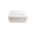 6" Sq. Cape May Low Voltage LED Lighted Vinyl Post Cap for Vinyl Fence and Railing (Warm White) White