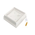 6" Sq. Cape May Low Voltage LED Lighted Vinyl Post Cap for Vinyl Fence and Railing (Warm White) White