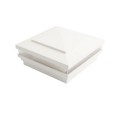 6" Sq. Cape May Low Voltage LED Lighted Vinyl Post Cap for Vinyl Fence and Railing (Cool White) White