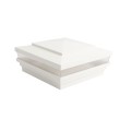 6" Sq. Cape May Low Voltage LED Lighted Vinyl Post Cap for Vinyl Fence and Railing (Cool White) White