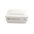 6" Sq. Cape May Low Voltage LED Lighted Vinyl Post Cap for Vinyl Fence and Railing (Cool White) White