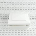 6" Sq. Cape May Low Voltage LED Lighted Vinyl Post Cap for Vinyl Fence and Railing (Cool White) White