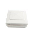 6" Sq. Cape May Low Voltage LED Lighted Vinyl Post Cap for Vinyl Fence and Railing (Cool White) White