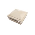 5" Sq. Haven Low Voltage LED Lighted Vinyl Post Cap for Vinyl Fence and Railing (Warm White) Almond