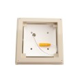 5" Sq. Haven Low Voltage LED Lighted Vinyl Post Cap for Vinyl Fence and Railing (Warm White) Almond