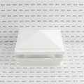 5" Sq. Haven Low Voltage LED Lighted Vinyl Post Cap for Vinyl Fence and Railing (Warm White) White
