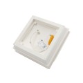 5" Sq. Haven Low Voltage LED Lighted Vinyl Post Cap for Vinyl Fence and Railing (Warm White) White