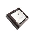 5.625" Sq. Haven Low Voltage LED Lighted Vinyl Post Cap for Vinyl Fence and Railing (Cool White) Antique Brown