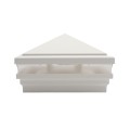 5.625" Sq. Haven Low Voltage LED Lighted Vinyl Post Cap for Vinyl Fence and Railing (Warm White) White (simple6)