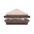 6" x 6" Haven Low Voltage (Cool White LED) Lighted Vinyl Post Cap - Antique Copper