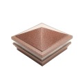 6" x 6" Haven Low Voltage (Cool White LED) Lighted Vinyl Post Cap - Antique Copper
