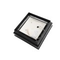 6" Sq. Haven Low Voltage LED Lighted Vinyl Post Cap for Vinyl Fence and Railing (Cool White) Hammertone Black
