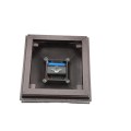 5" Sq. Neptune Solar LED Lighted Vinyl Post Cap for Vinyl Fence and Railing (Antique Brown)
