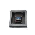 5" Sq. Neptune Solar LED Lighted Vinyl Post Cap for Vinyl Fence and Railing (Antique Gray)