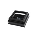 5" Sq. Neptune Solar LED Lighted Vinyl Post Cap for Vinyl Fence and Railing (Hammertone Black)