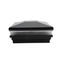 5" Sq. Neptune Solar LED Lighted Vinyl Post Cap for Vinyl Fence and Railing (Hammertone Black)