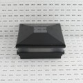 5" Sq. Neptune Solar LED Lighted Vinyl Post Cap for Vinyl Fence and Railing (Hammertone Black)