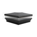 5" Sq. Neptune Solar LED Lighted Vinyl Post Cap for Vinyl Fence and Railing (Hammertone Black)