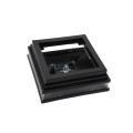 5" Sq. Neptune Solar LED Lighted Vinyl Post Cap for Vinyl Fence and Railing (Hammertone Black)
