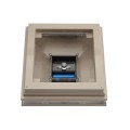 5" Sq. Neptune Solar LED Lighted Vinyl Post Cap for Vinyl Fence and Railing (Khaki) (simple_unboxed)