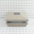 5" Sq. Neptune Solar LED Lighted Vinyl Post Cap for Vinyl Fence and Railing (Khaki) (simple_unboxed)