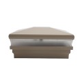5" Sq. Neptune Solar LED Lighted Vinyl Post Cap for Vinyl Fence and Railing (Khaki) (simple_unboxed)