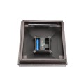 5.625" Sq. Neptune Solar LED Lighted Vinyl Post Cap for Vinyl Fence and Railing (Antique Brown)