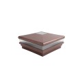 5.625" Sq. Neptune Solar LED Lighted Vinyl Post Cap for Wood and Vinyl Fence (Antique Copper)