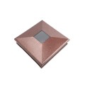 5.625" Sq. Neptune Solar LED Lighted Vinyl Post Cap for Wood and Vinyl Fence (Antique Copper)