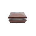 5.625" Sq. Neptune Solar LED Lighted Vinyl Post Cap for Wood and Vinyl Fence (Antique Copper)