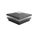 5.625" Sq. Neptune Solar LED Lighted Vinyl Post Cap for Vinyl Fence and Railing (Hammertone Black)