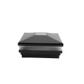 5.625" Sq. Neptune Solar LED Lighted Vinyl Post Cap for Vinyl Fence and Railing (Hammertone Black)