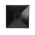 LMT-1515HB 5.625" Sq. Neptune Solar LED Lighted Vinyl Post Cap - Hammertone Black
