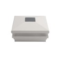 5.625" Sq. Neptune Solar LED Lighted Vinyl Post Cap for Vinyl Fence and Railing (White)
