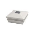 5.625" Sq. Neptune Solar LED Lighted Vinyl Post Cap for Vinyl Fence and Railing (White)