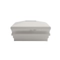 5.625" Sq. Neptune Solar LED Lighted Vinyl Post Cap for Vinyl Fence and Railing (White)