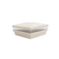 LMT-1516NA 6" Sq. Neptune Solar LED Lighted Vinyl Post Cap - Almond