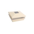 6" Sq. Neptune Solar LED Lighted Vinyl Post Cap for Vinyl Fence and Railing (Beige)