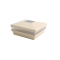 6" Sq. Neptune Solar LED Lighted Vinyl Post Cap for Vinyl Fence and Railing (Beige)