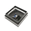 6" Sq. Neptune Solar LED Lighted Vinyl Post Cap for Vinyl Fence and Railing (Hammertone Black)