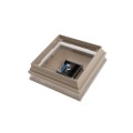 6" Sq. Neptune Solar LED Lighted Vinyl Post Cap for Vinyl Fence and Railing (Khaki) 