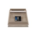 6" Sq. Neptune Solar LED Lighted Vinyl Post Cap for Vinyl Fence and Railing (Khaki) 